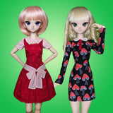 Learn to sew for your dolls with this downloadable PDF dress pattern that fits:  Obitsu Parabox 45cm 48cm 50cm and Volks Dollfie Dream Pretty DDP vinyl bjd dolls