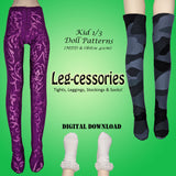 1/3 Kid Legcessories for MSD MDD 40cm Resin & Vinyl BJD Dolls - Tights, Leggings, Socks, Stockings - Downloadable RAD Doll Clothes PDF Sewing Pattern