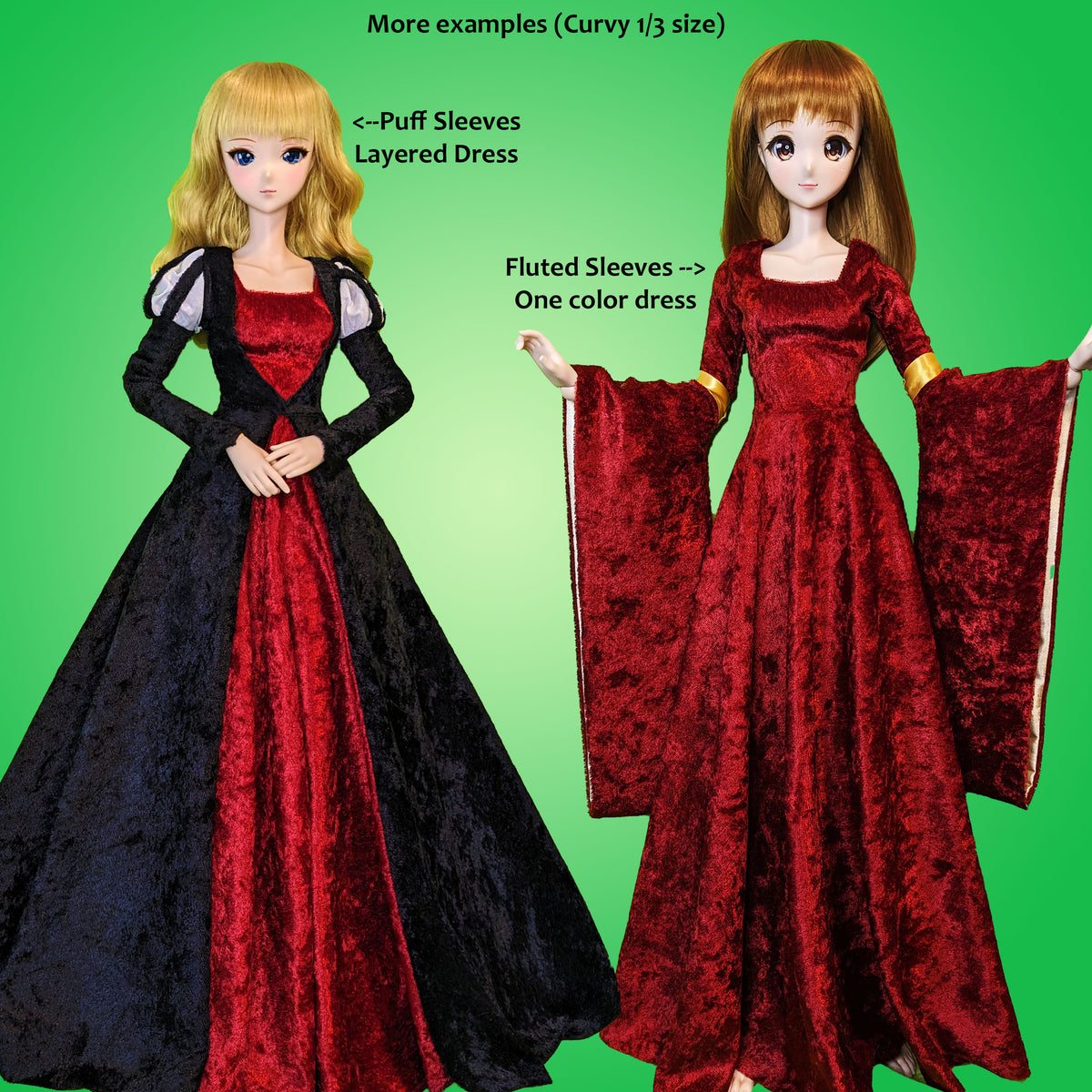 1/3 Smart Pear Vinyl BJD Dolls - Renaissance Gown Renfaire dress