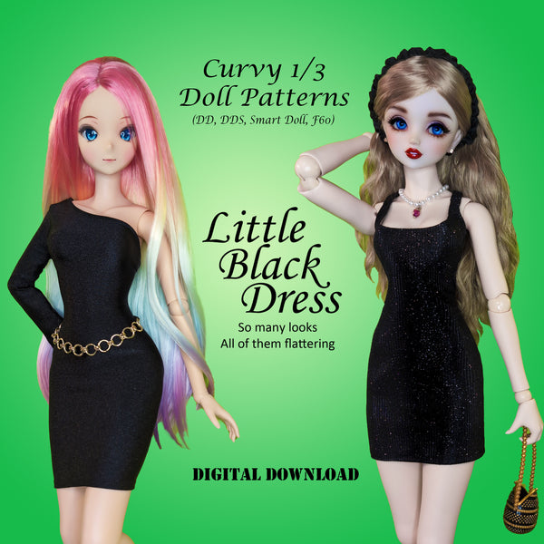 1/3 60cm resin & vinyl BJD Little Black Dress sewing pattern Requiem Art Designs 1/3 60cm resin & vinyl BJD Little Black Dress sewing pattern Requiem Art Designs