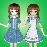 1/3 Kid MDD MSD - Looking Glass Lolita - Cute Alice dress and Apron - Downloadable RAD Doll Clothes PDF Sewing Pattern