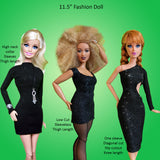 1/3 Pear Little Black Dress - Customizable, Classy Sheath Cocktail Dresses - Downloadable RAD Doll Clothes PDF Sewing Pattern