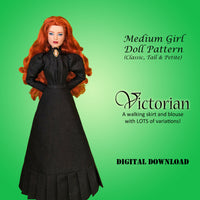 MG 11.5" Fashion Dolls Costume Drama 2 Bargain Bundle - Regency, Rococo, and Victorian dresses - Downloadable RAD Doll Clothes PDF Sewing Patterns