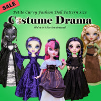 PC 11" Fashion Doll - Costume Drama I Bargain Bundle - A collection of Medieval and Renaissance dresses - Downloadable RAD Doll Clothes PDF Sewing Patterns