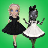 PC MAID 11" Fashion Doll - Maid Cafe & Lolita Basics layerable dress with pinafore