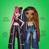 MGC RAVE! 11.5" Curvy Fashion Doll - Crop top camisole and wide leg flare jeans or pants - Downloadable RAD Doll Clothes PDF Sewing Pattern