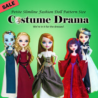 PS 10.5" Fashion Dolls Costume Drama I Bargain Bundle - A collection of Medieval and Renaissance dresses - Downloadable RAD Doll Clothes PDF Sewing Patterns