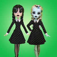 PS Goth Girl 10.5" Fashion Doll - Halloween Monster A-Line Dress Costume - Downloadable RAD Doll Clothes PDF Sewing Pattern