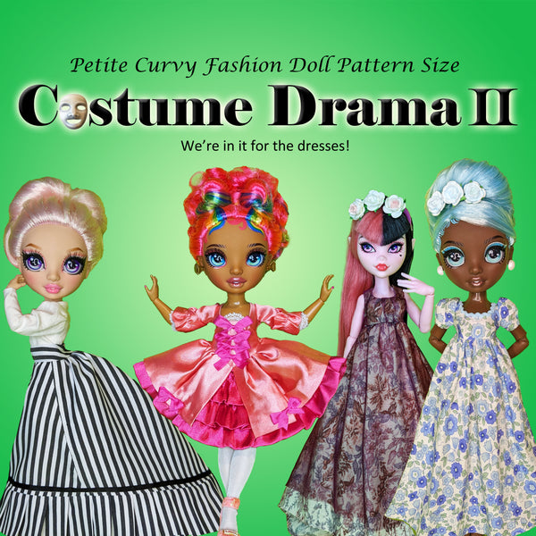 PC 11" Fashion Doll - Costume Drama 2 Bargain Bundle - A collection of Regency, Rococo & Victorian dresses - Downloadable RAD Doll Clothes PDF Sewing Patterns