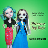 PS 10.5" Fashion Dolls Backgrounders Bargain Bundle - Mix and match Princess dresses - Downloadable RAD Doll Clothes PDF Sewing Patterns