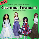 1/4 40cm Slim MSD BJD Fashion Dolls - Costume Drama 2 Bargain Bundle - Rococo, Regency, & Victorian dresses - Downloadable RAD Doll Clothes PDF Sewing Patterns