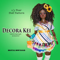 1/3 Smart Pear Vinyl BJD Dolls - DECORA KEI - Japanese street fashion - Downloadable RAD Doll Clothes PDF Sewing Pattern