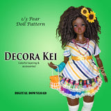 1/3 Smart Pear Vinyl BJD Dolls - DECORA KEI - Japanese street fashion - Downloadable RAD Doll Clothes PDF Sewing Pattern