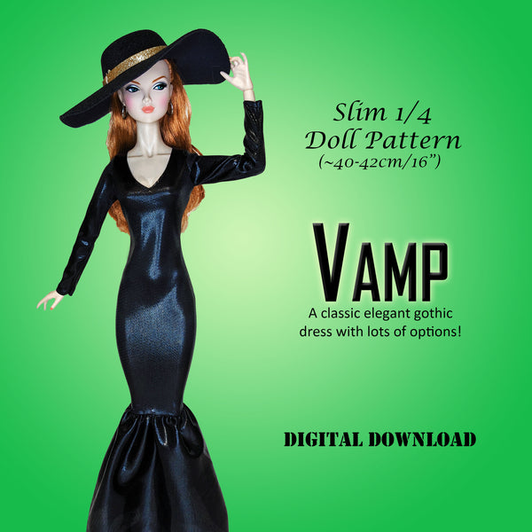 1 4 Vamp 40cm Slim MSD BJD or 16 Fashion Doll Gothic costume with lo Requiem Art Designs