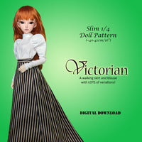 1/4 40cm Slim MSD BJD Fashion Dolls - Costume Drama 2 Bargain Bundle - Rococo, Regency, & Victorian dresses - Downloadable RAD Doll Clothes PDF Sewing Patterns