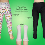 Tiny Pear Legcessories for Chimikko & Imomo Vinyl BJD Dolls - Tights, Leggings, Socks, Stockings - Downloadable RAD Doll Clothes PDF Sewing Pattern