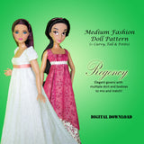 MG 11.5" Fashion Dolls Costume Drama 2 Bargain Bundle - Regency, Rococo, and Victorian dresses - Downloadable RAD Doll Clothes PDF Sewing Patterns